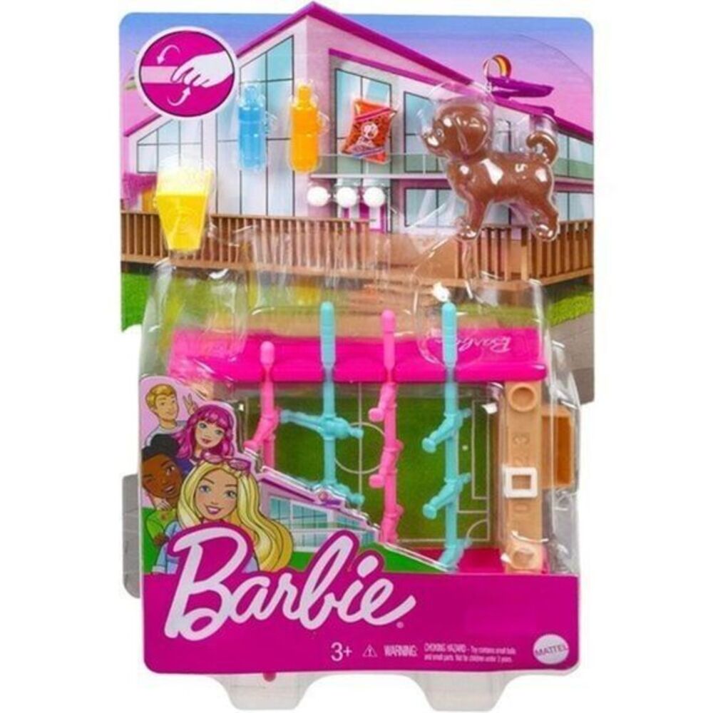 Barbie Foosball Table with‎ Pet  Mini Playset NEW